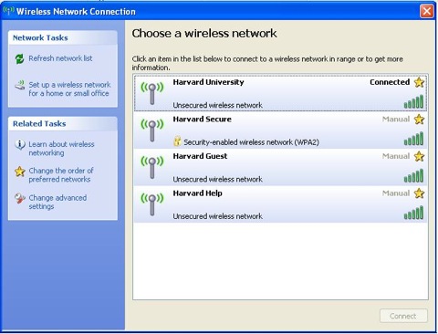 List of Wireless Networks